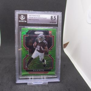 2021 Kyle Pitts RC Neon Green Pulsar Prizm SP Atlanta Falcons Rookie BGS 8.5